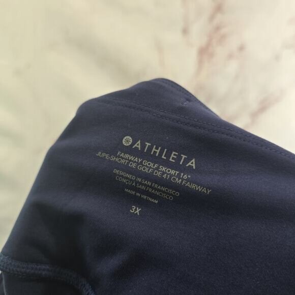 Athleta Skort Women 3X Blue Skirt Fairway Golf Built In Shorts Mini 16 Inch - Picture 3 of 8